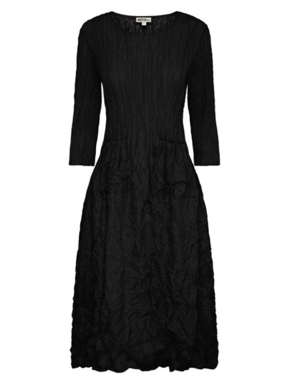 Alquema 3/4 Sleeve Smash Pocket Dress Black - Picture 4 of 9